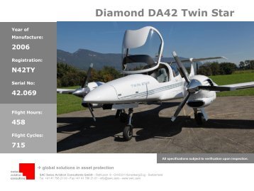 Diamond DA42 Twin Star - Swiss Aviation Consulting Group