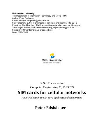 An introduction to SIM card application development. - DiVA Portal