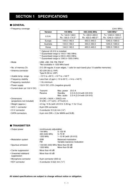 IC-910H Service manual - n7tgb