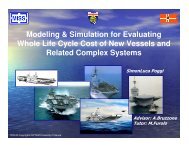 Modeling & Simulation for Evaluating Whole Life Cycle Cost of New ...