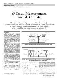 Q Factor Measurements with an SWR Meter - Ve2azx.net