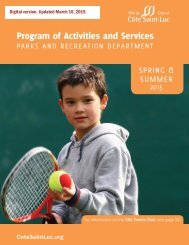 Program of Activities and Services
