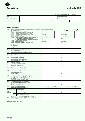 Avskrivning RF-1084B (PDF) - Skatteetaten