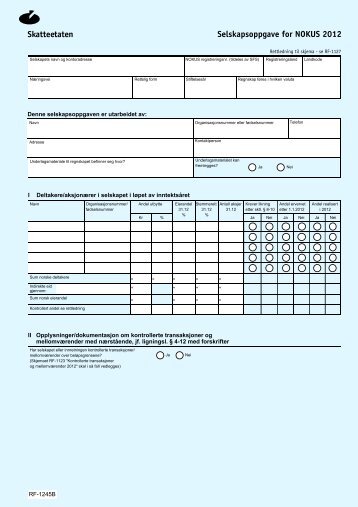 Selskapsoppgave for NOKUS RF-1245B (PDF) - Skatteetaten