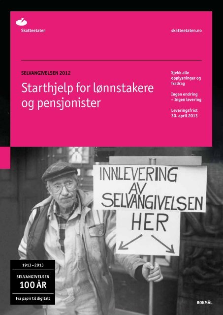 Starthjelp for lÃ¸nnstakere og pensjonister - Skatteetaten