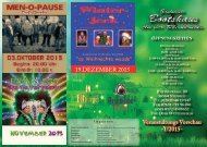 19.DEZEMBER 2015 Veranstaltungs Vorschau -1/2015-