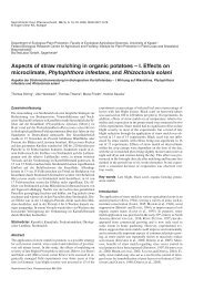 Aspects of straw mulching in organic potatoes ... - Universität Kassel