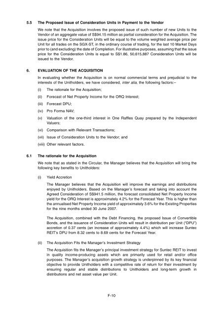 Circular to Unitholders - Suntec REIT