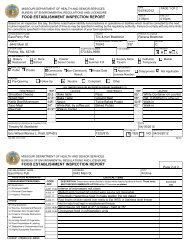 food establishment inspection report food ... - Andy's Web Tools