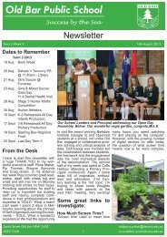 16 Newsletter[16/08/13] Week 33 [pdf, 3 MB] - Old Bar Public School