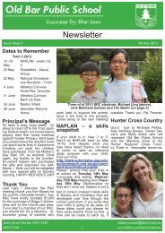 09 newsletter[09/05/13] Week 19 [pdf, 509 KB] - Old Bar Public School