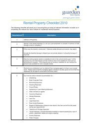 Residential Rental Property Checklist - Guardian Partners