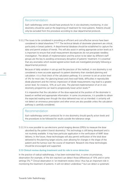 Towards Safer Radiotherapy