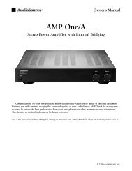 AMP One/A manual - AudioSource