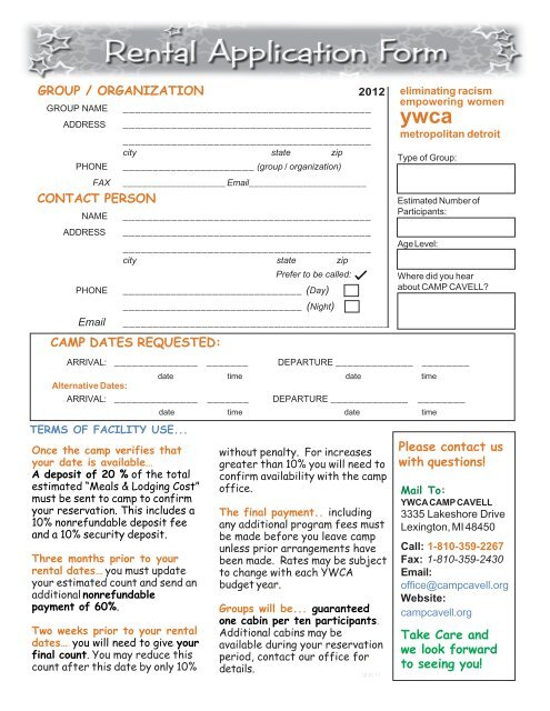 Activities - YWCA Camp Cavell