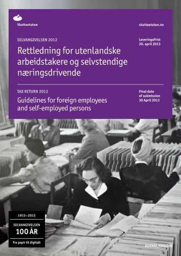 Rettledning for utenlandske arbeidstakere og ... - Skatteetaten