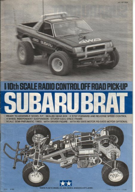 tamiya subaru brat manual