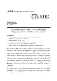 Proposed Acquisition of Park Mall & CDL Properties ... - Suntec REIT