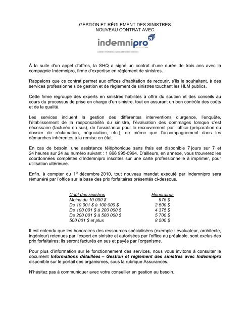 Service d'expertise en rÃ¨glement de sinistres avec INDEMNIPRO