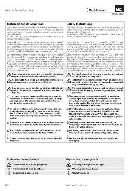 MA223 (es_en) Instrucciones de montaje MA223 ... - Multi-Contact