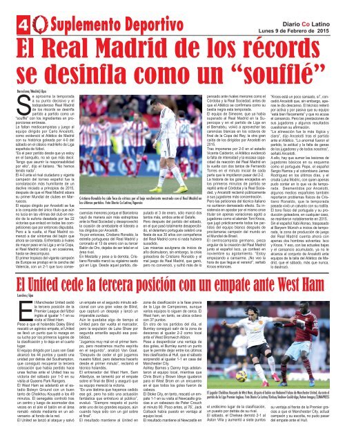 Suplemento Deportivo 09 de Febrero de 2015