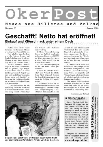 August 2000 - SPD-Ortsverein Hillerse
