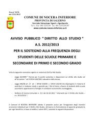 avviso pubblico “ diritto allo studio “ - Comune di Nocera Inferiore