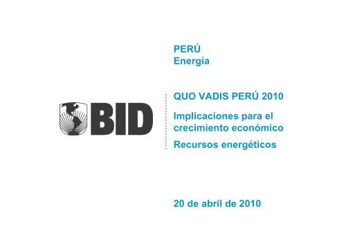 Implicaciones para el crecimiento económico Recursos energéticos ...