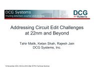 Addressing Circuit Edit Challenges at 22nm and ... - DCG Systems