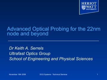 Advanced Optical Probing for the 22nm node and ... - DCG Systems