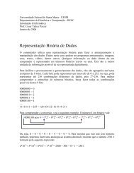 RepresentaÃ§Ã£o BinÃ¡ria de Dados - InformÃ¡tica UFSM