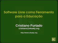 Cristiano Furtado Software Livre como Ferramenta para a Educação