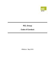 RCL Group Code of Conduct