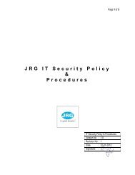 JRG IT Security Policy & Procedures