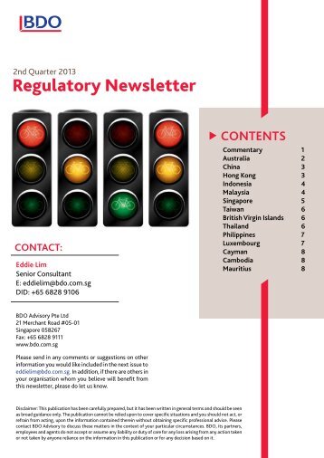 Regulatory & Compliance - bdo singapore