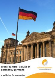 Cross-cultural values of Germany/Germans - Eidam & Partner