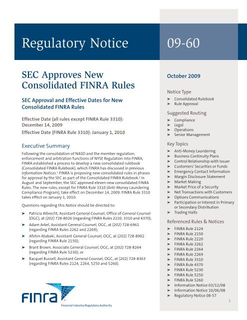 Finra Org Chart