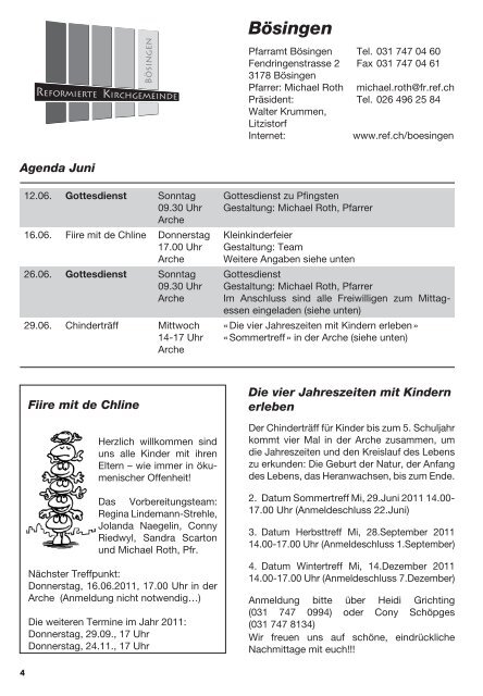 Gedanken auf dem Weg - Kirchgemeinde Wünnewil Flamatt Überstorf