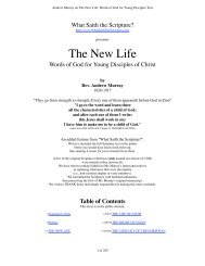 Andrew Murray on The New Life_ Words of God for Young Disciples ...