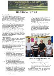 THE FAIRWAY â MAY 2012 - Castlemaine Golf Club