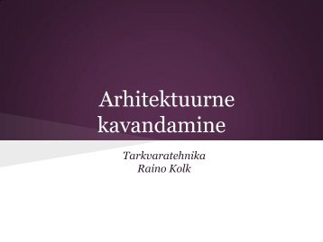 Arhitektuuriline kavandamine