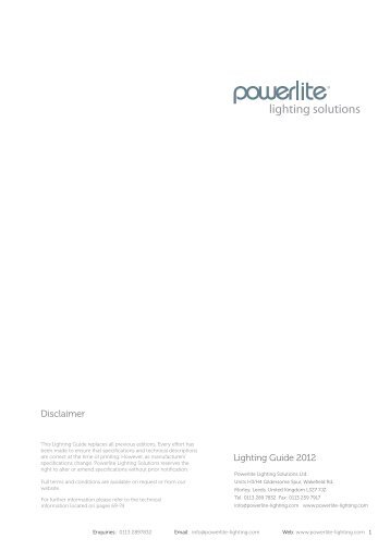 lighting solutions - Powerlite Lighting