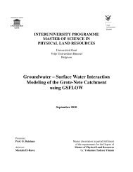 Groundwater â Surface Water Interaction Modeling of the