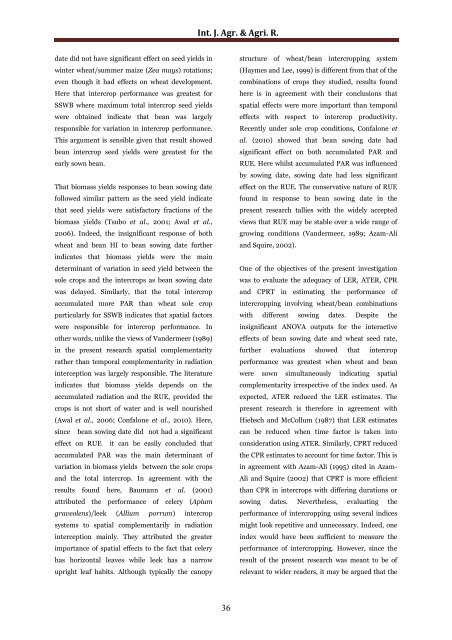 Effects of different sowing date and the combined effects of sowing date and seed rates on the performance of wheat (Triticum aestivum L.)/faba bean (Vicia faba L.) intercropping system