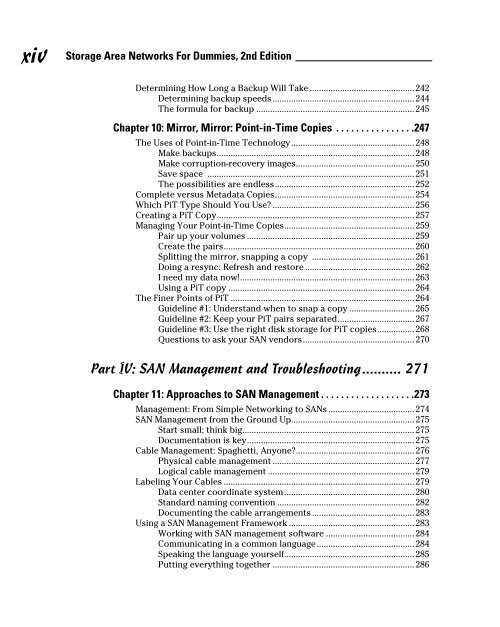 Storage Area Networks For DummiesÂ®