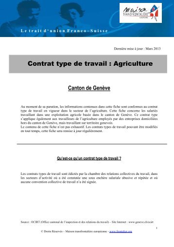 fiche contrat type agriculture 13 - Groupement transfrontalier europÃ©en