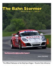 The Bahn Stormer - Rally Sport Region - Porsche Club of America