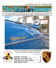 The Bahn Stormer - Rally Sport Region - Porsche Club of America