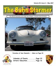 The Bahn Stormer - Rally Sport Region - Porsche Club of America