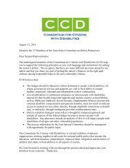 CCD Letter for the Joint Special Committee - Consortium for Citizens ...